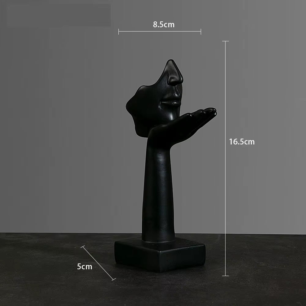Resin Abstract Mask Statues European Miniature Figurines for Interior Home Office Study Desktop Figure Ornament Decor Gift