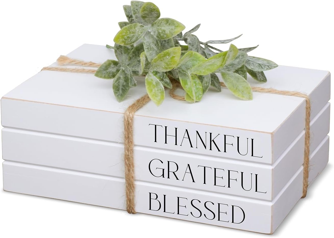 SMALL Wooden Faux Books Home Decor, Shabby-Chic Display, Boho Rustic Farmhouse Stacked Books