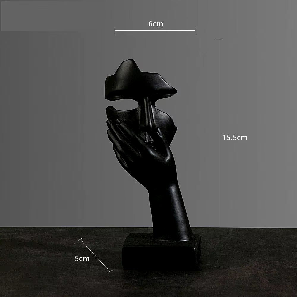Resin Abstract Mask Statues European Miniature Figurines for Interior Home Office Study Desktop Figure Ornament Decor Gift