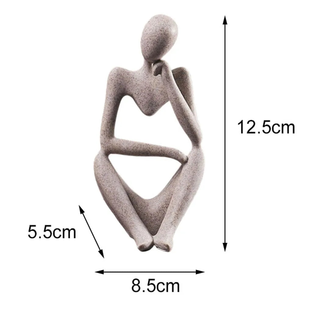Modern Abstract Statues Sculpture Resin Artistic Thinker Figure Thinking Man Resin Modern Sculpture Figure Birthday Gift