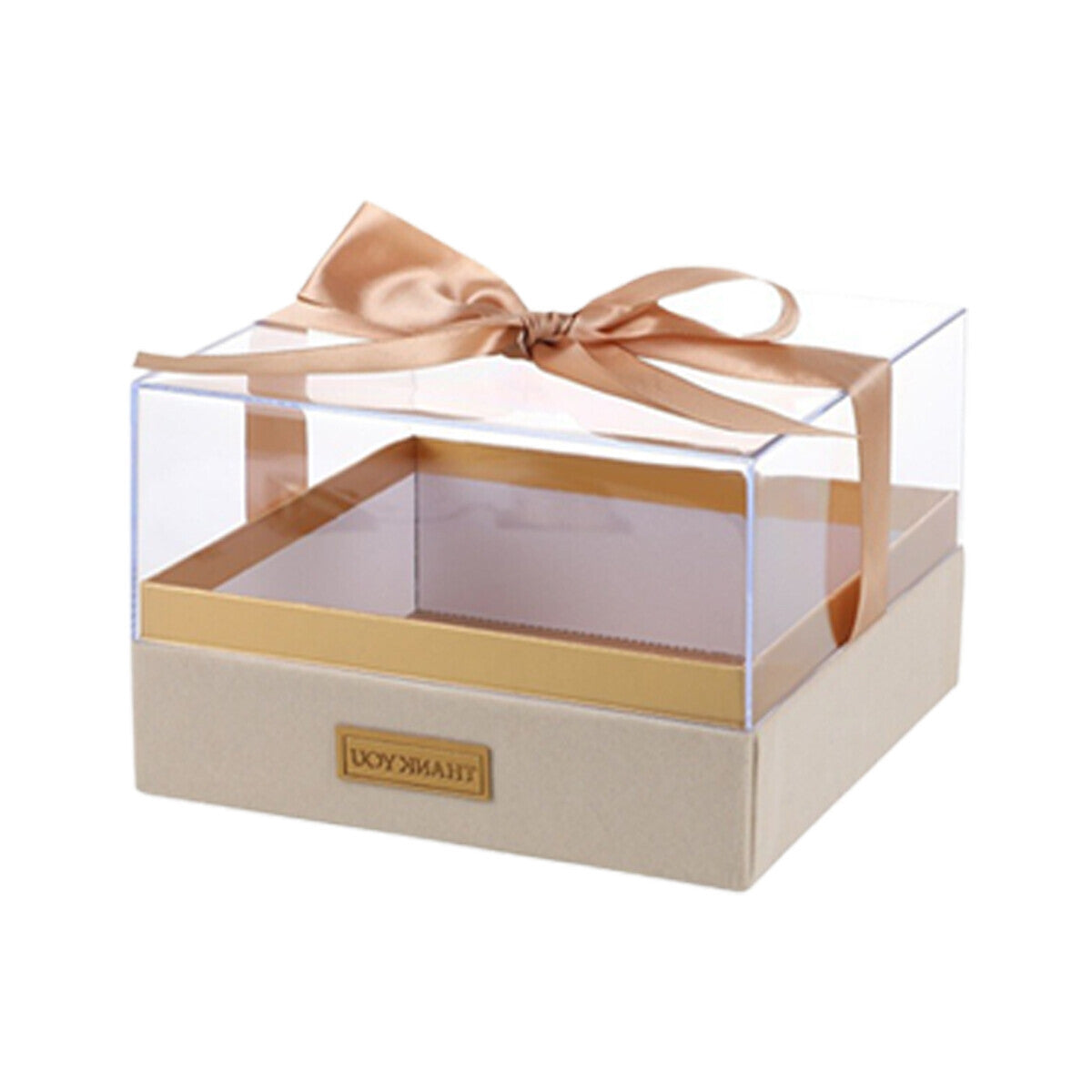 Acrylic Display Box Clear Square Storage Container with Lid for Gift Packaging