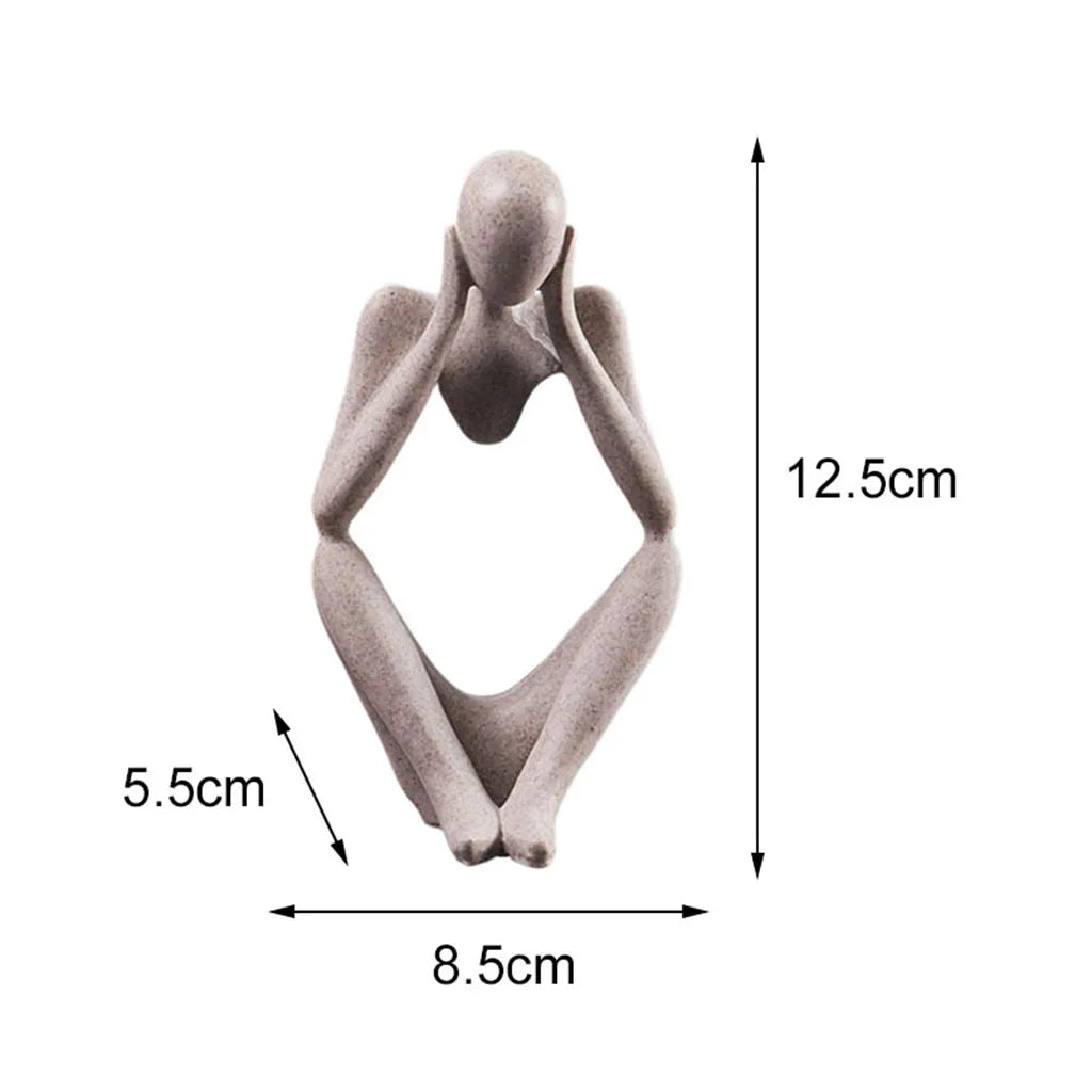 Modern Abstract Statues Sculpture Resin Artistic Thinker Figure Thinking Man Resin Modern Sculpture Figure Birthday Gift