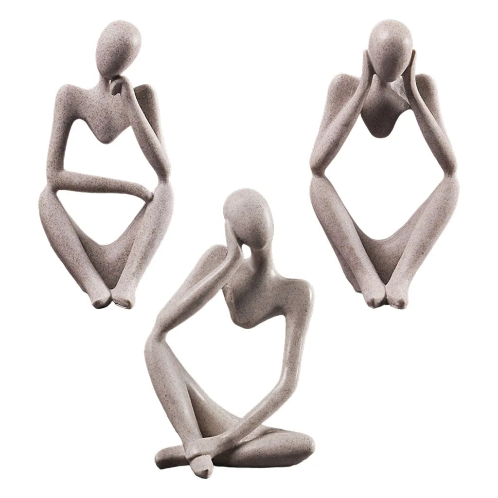 Modern Abstract Statues Sculpture Resin Artistic Thinker Figure Thinking Man Resin Modern Sculpture Figure Birthday Gift