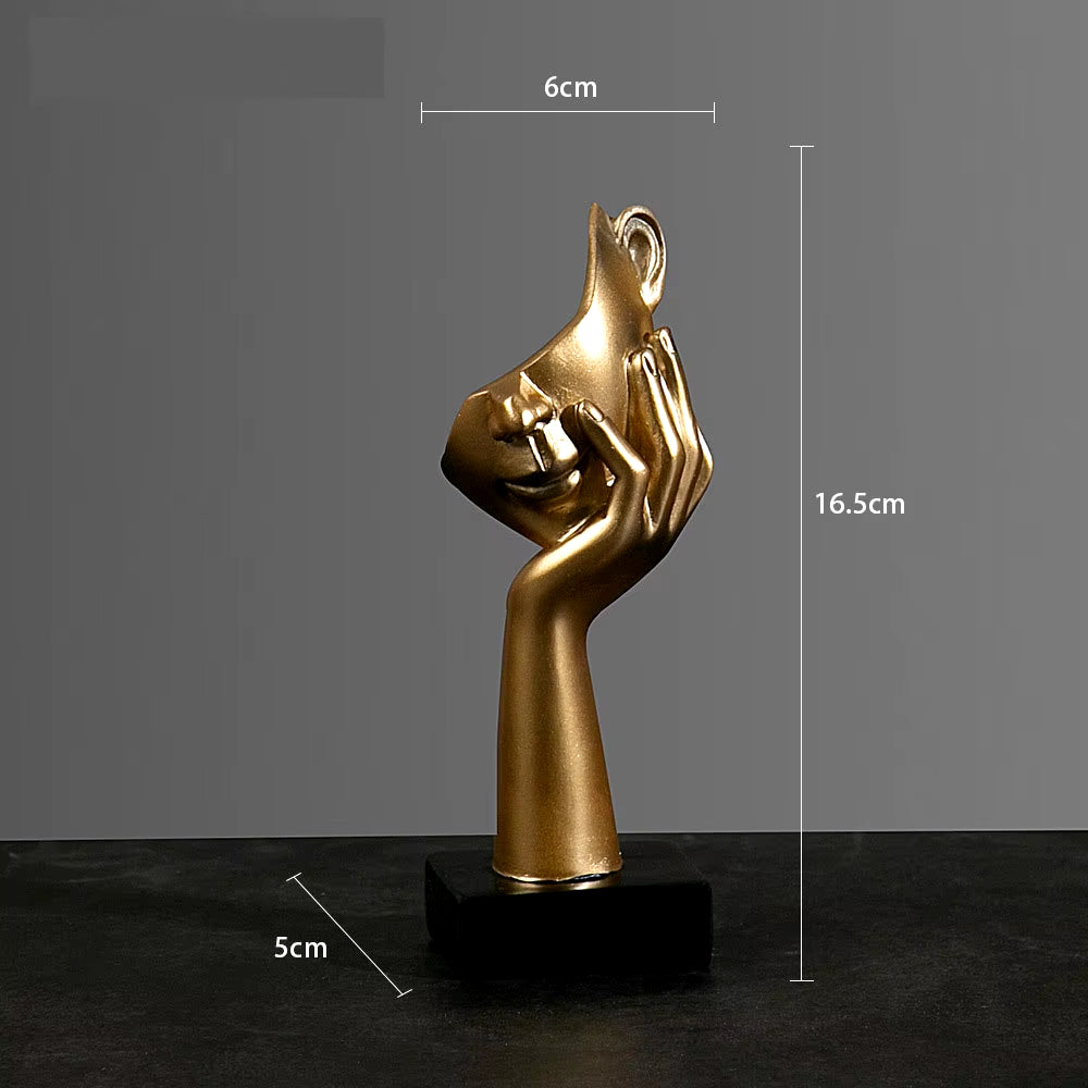 Resin Abstract Mask Statues European Miniature Figurines for Interior Home Office Study Desktop Figure Ornament Decor Gift