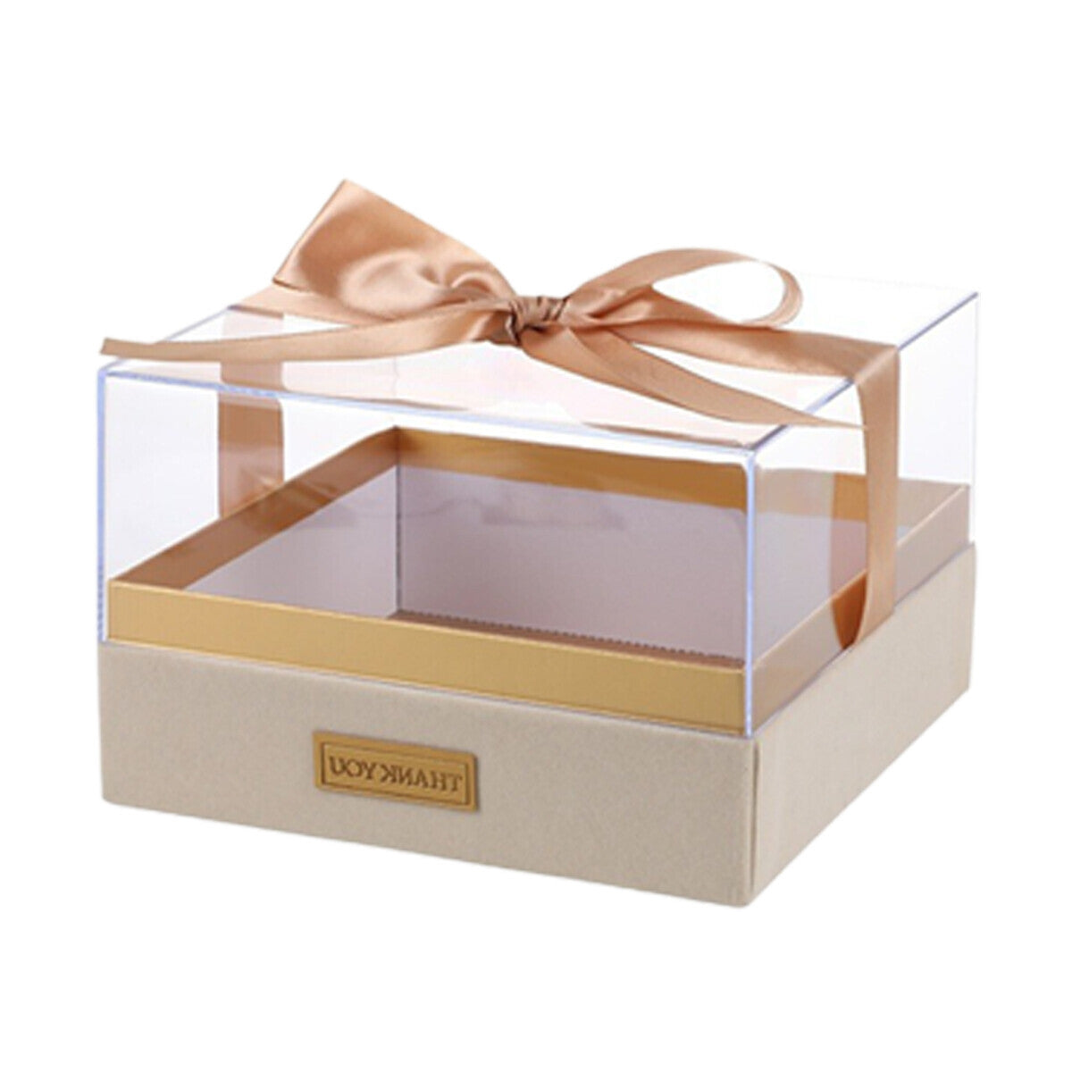Acrylic Display Box Clear Square Storage Container with Lid for Gift Packaging
