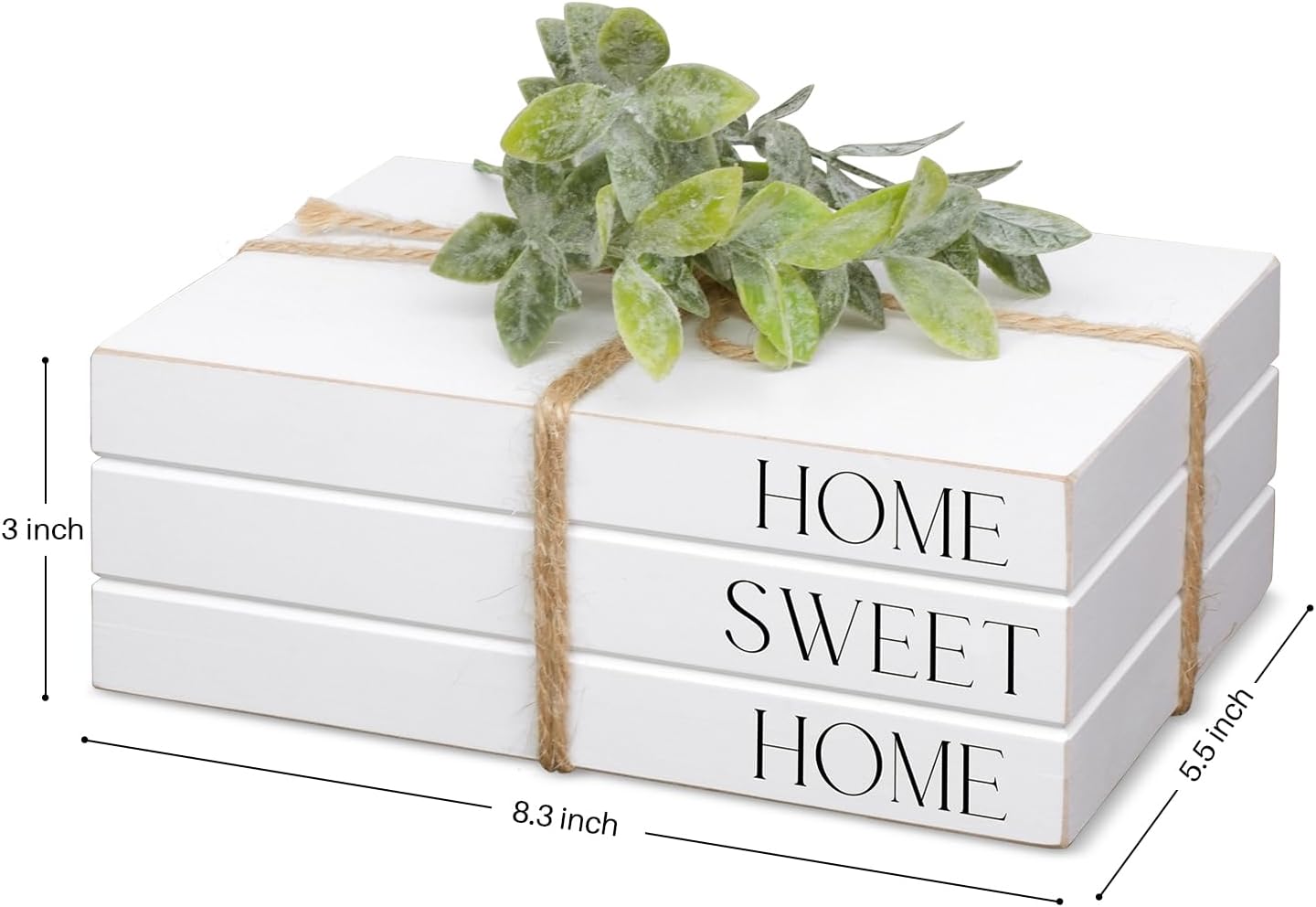 SMALL Wooden Faux Books Home Decor, Shabby-Chic Display, Boho Rustic Farmhouse Stacked Books