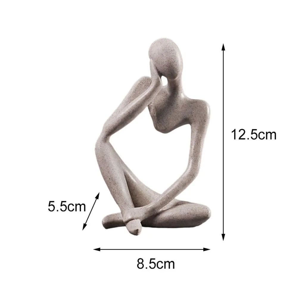 Modern Abstract Statues Sculpture Resin Artistic Thinker Figure Thinking Man Resin Modern Sculpture Figure Birthday Gift