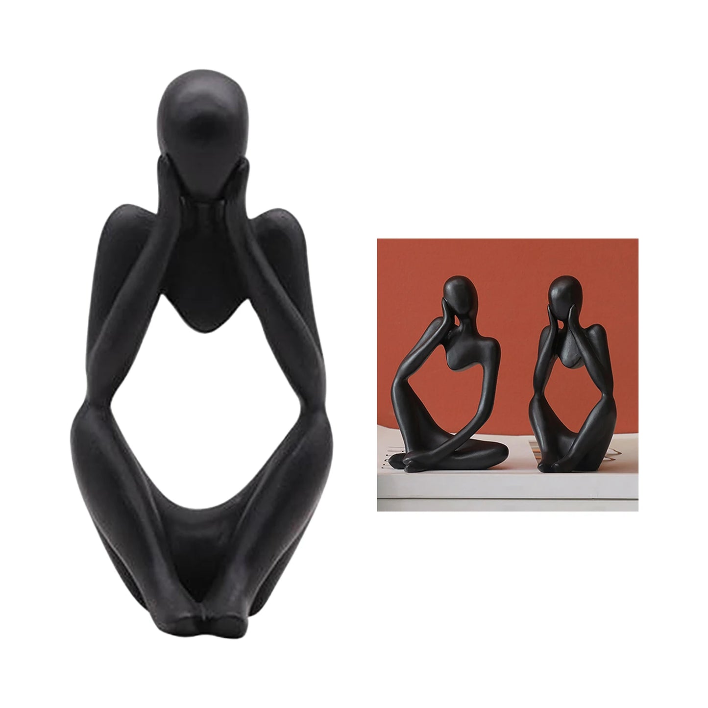 Modern Abstract Statues Sculpture Resin Artistic Thinker Figure Thinking Man Resin Modern Sculpture Figure Birthday Gift