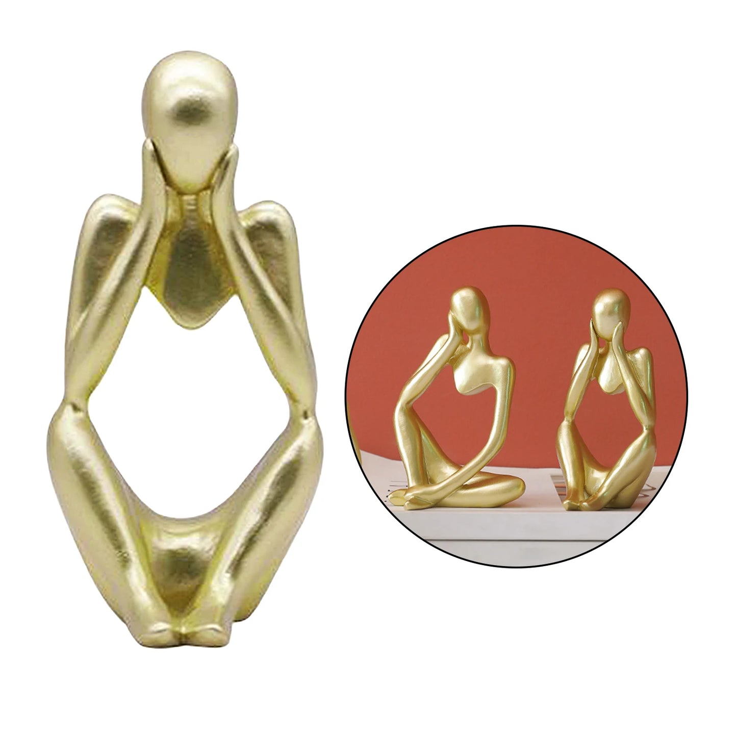 Modern Abstract Statues Sculpture Resin Artistic Thinker Figure Thinking Man Resin Modern Sculpture Figure Birthday Gift