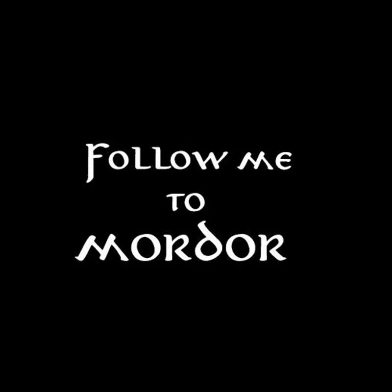 Follow Me to Mordor - Funny J.R.R. Tolkien Inspired Car Decal