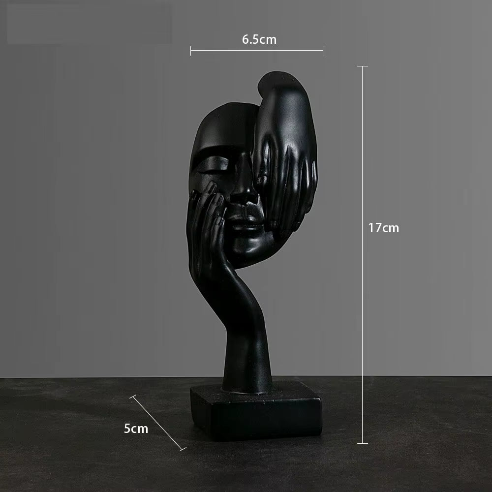 Resin Abstract Mask Statues European Miniature Figurines for Interior Home Office Study Desktop Figure Ornament Decor Gift
