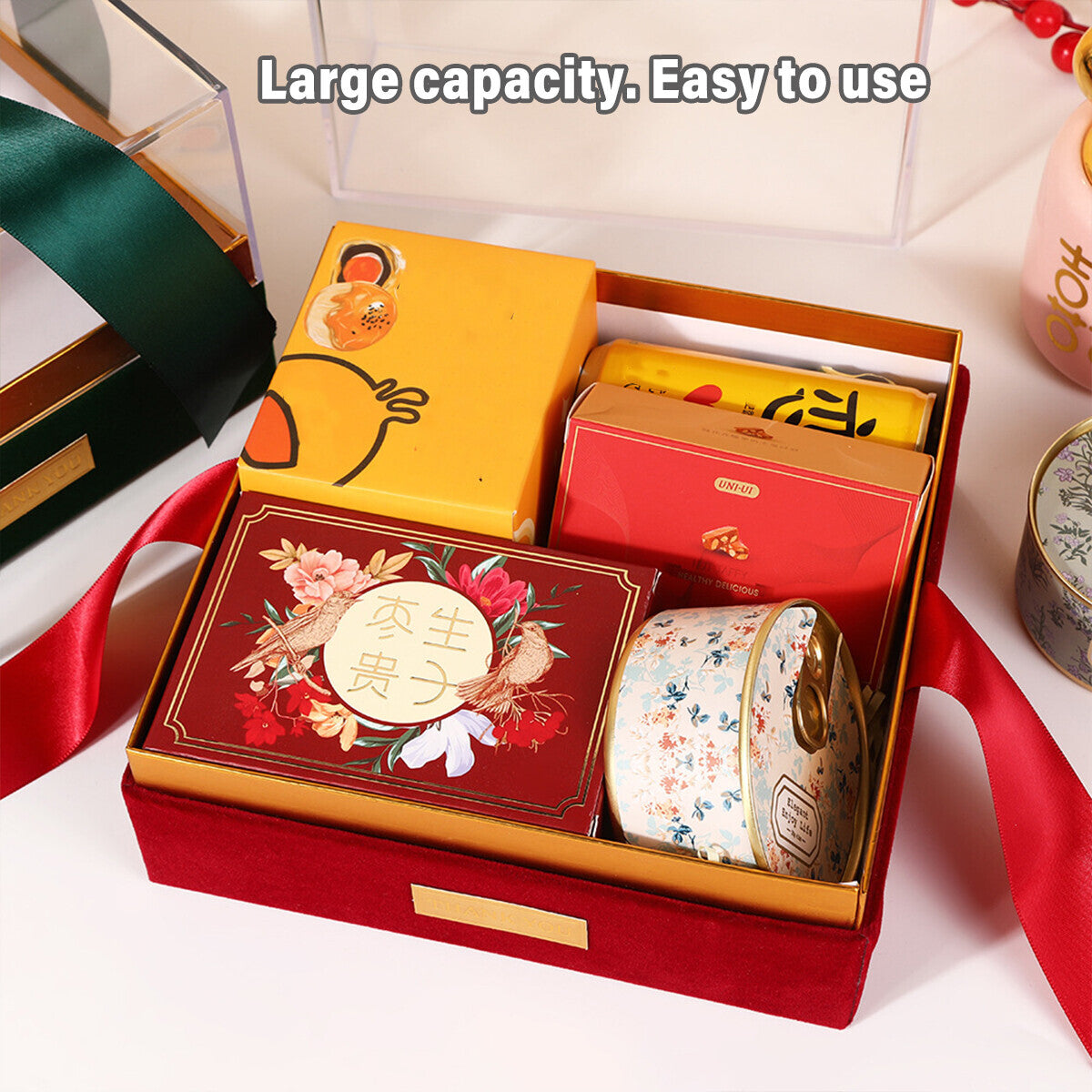 Acrylic Display Box Clear Square Storage Container with Lid for Gift Packaging