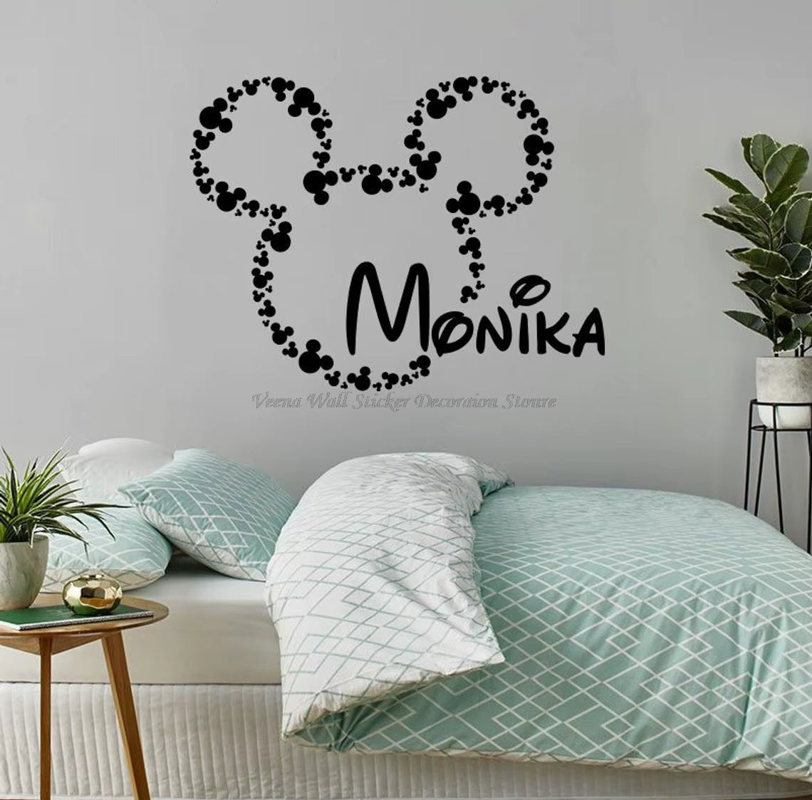 Customizable Name Cartoon Portrait Vinyl Wall Stickers Kindergarten Baby Boy Room Boy Child Room Bedroom Decoration Sticker Gift