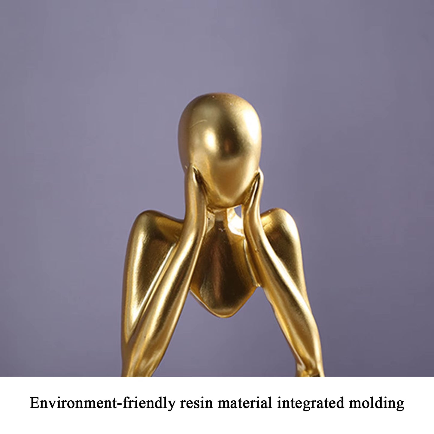 3Pcs Thinker Statue Mini Abstract Modern Thinker Sculpture Collectible Desktop Ornaments Home Decor Office Study Shelf