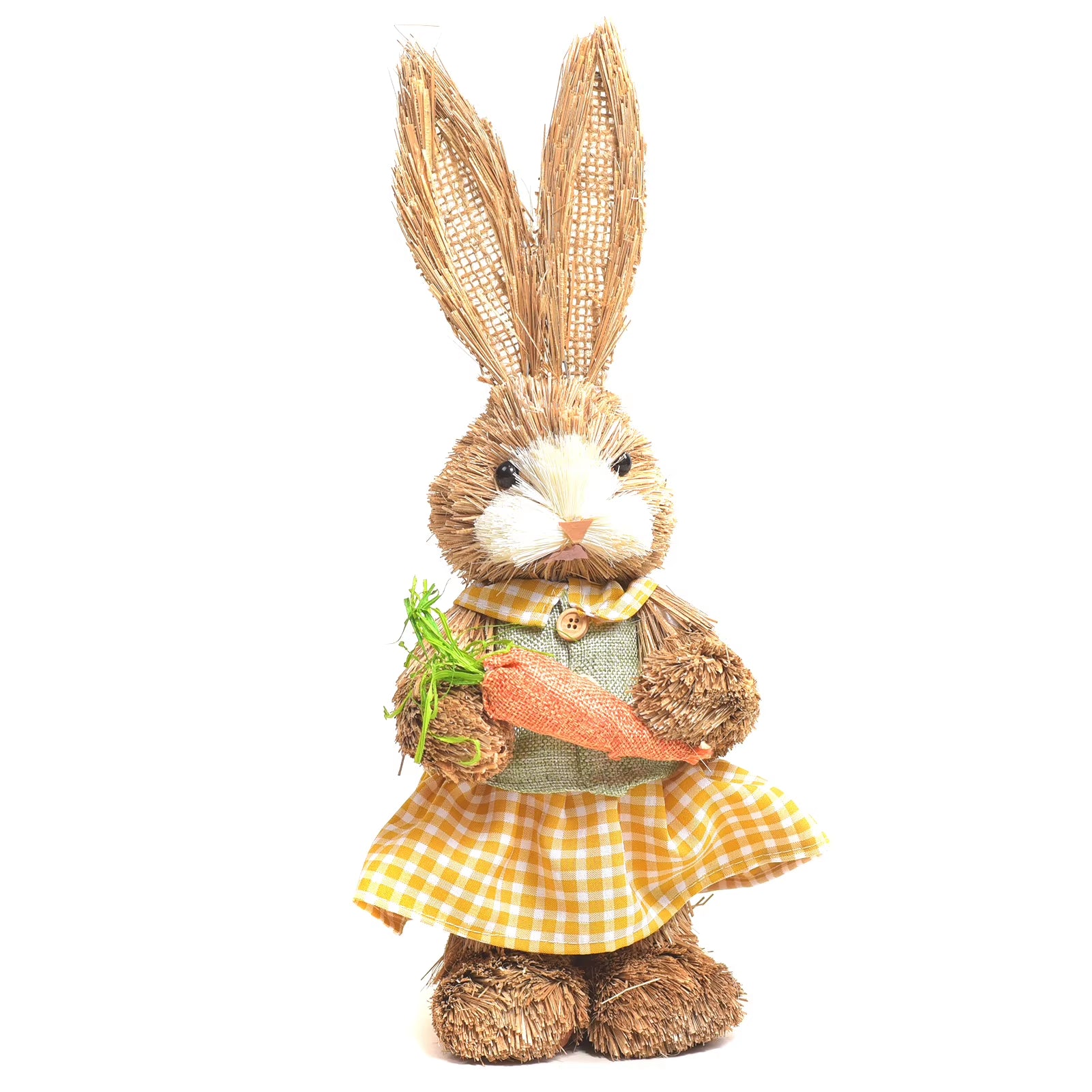 Easter Rabbit Decoration Bunny Figure Cattail Craft Ornament Home Holiday Cute Bunny Home Decoration Easter Rabbit Decoration