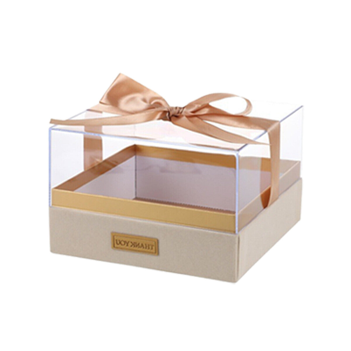 Acrylic Display Box Clear Square Storage Container with Lid for Gift Packaging