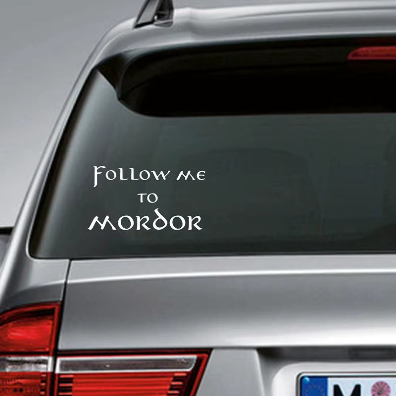 Follow Me to Mordor - Funny J.R.R. Tolkien Inspired Car Decal