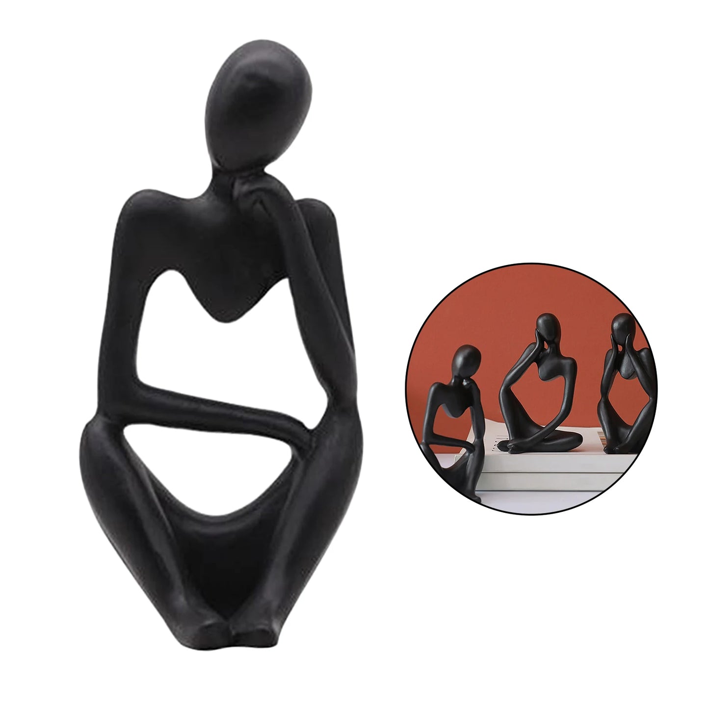 Modern Abstract Statues Sculpture Resin Artistic Thinker Figure Thinking Man Resin Modern Sculpture Figure Birthday Gift