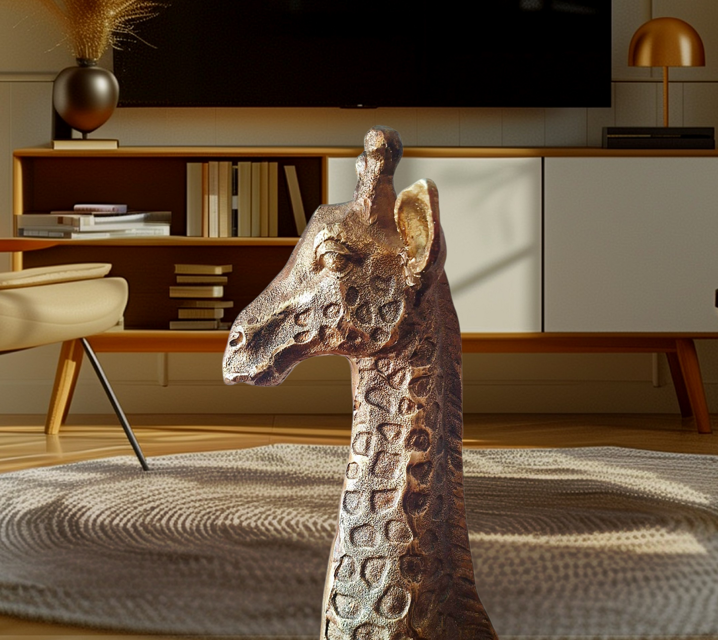 Shabby-Chic GIRRAFE HEAD Table Decoration Ornament Home Decoration Statue Jungle