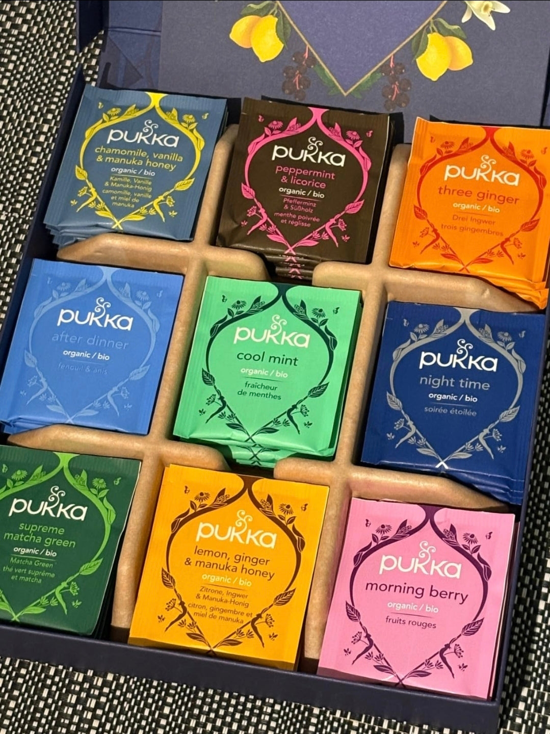 English Tea British Herbal Tea Gift Set Box Gluten Free Self-Care Eco-Friendly Selection, 45 Tea Bags, 9 Flavours