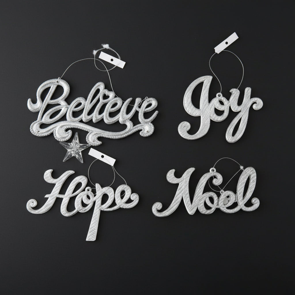 Luxury-like Crystal-Effect Glass-like Glitter Sparkly Christmas Tree Decorations