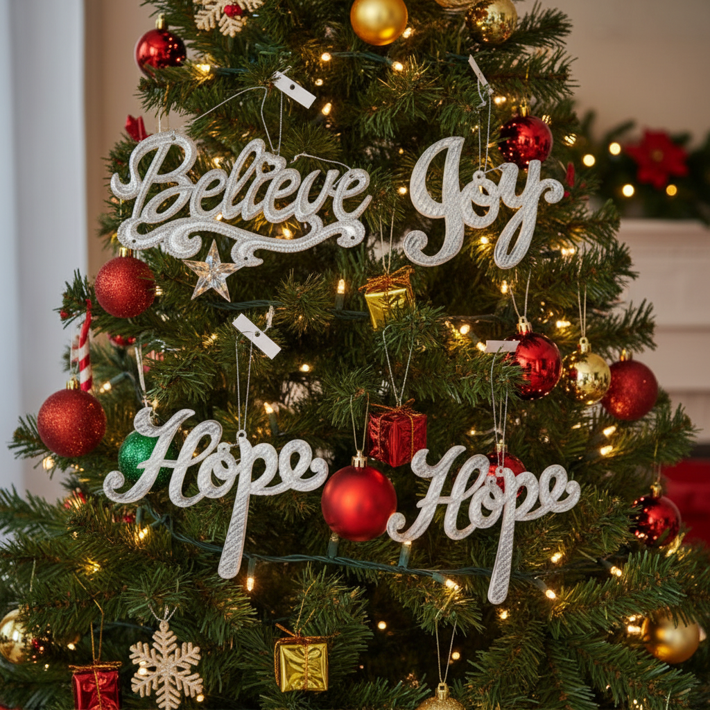 Luxury-like Crystal-Effect Glass-like Glitter Sparkly Christmas Tree Decorations