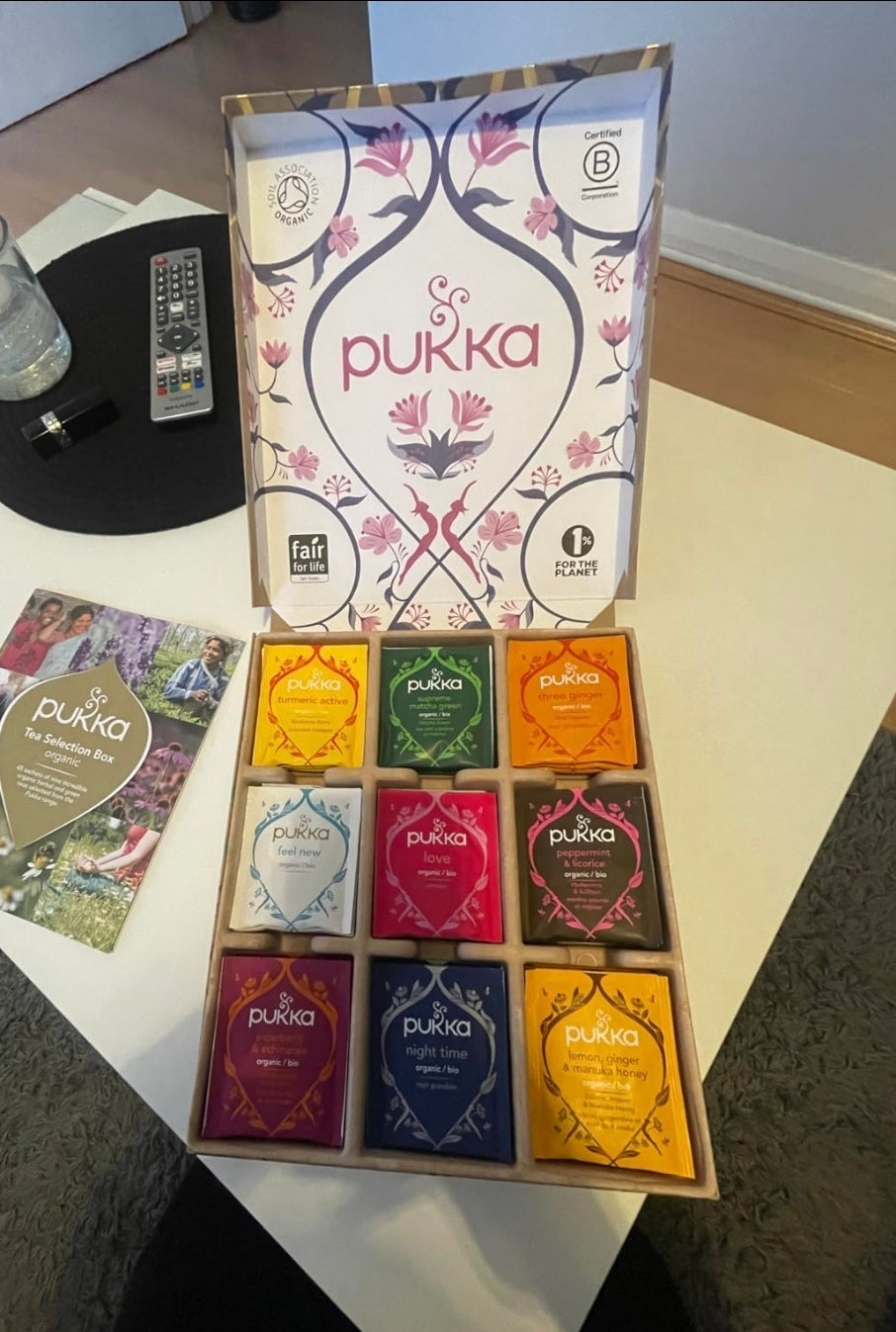 English Tea British Herbal Tea Gift Set Box Gluten Free Self-Care Eco-Friendly Selection, 45 Tea Bags, 9 Flavours