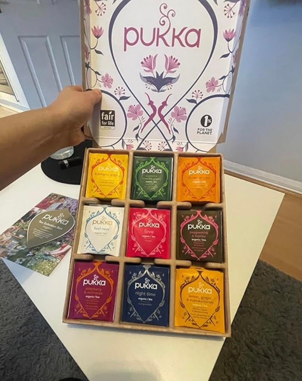 English Tea British Herbal Tea Gift Set Box Gluten Free Self-Care Eco-Friendly Selection, 45 Tea Bags, 9 Flavours