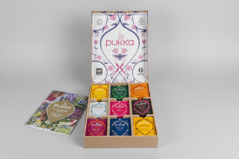 English Tea British Herbal Tea Gift Set Box Gluten Free Self-Care Eco-Friendly Selection, 45 Tea Bags, 9 Flavours