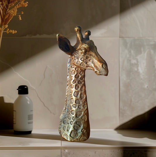 Shabby-Chic GIRRAFE HEAD Table Decoration Ornament Home Decoration Statue Jungle